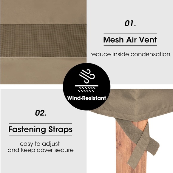 🆕 NWT SunPatio Outdoor Oversized Chair Cover Heavy Duty Waterproof Patio - Tan - Picture 5 of 13